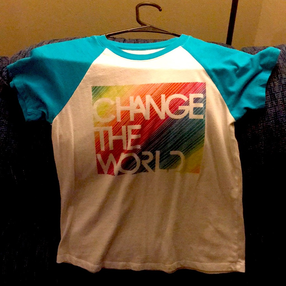 Girls size medium t-shirt screen print shirt